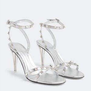 Valentino Silver Studded Heels